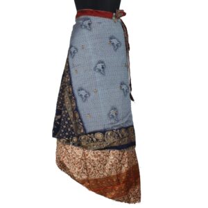 Vintage Silk Magic Wrap Skirt SW2490