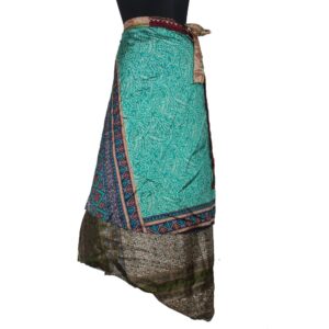 Vintage Silk Magic Wrap Skirt SW2494