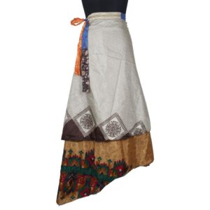 Vintage Silk Magic Wrap Skirt SW2501