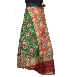 Vintage Silk Magic Wrap Skirt SW2504