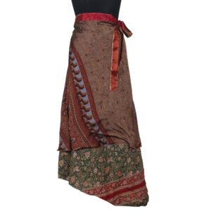 Vintage Silk Magic Wrap Skirt SW2532