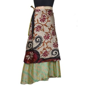 Vintage Silk Magic Wrap Skirt SW2536