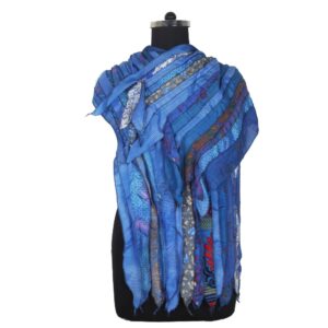 Vintage Recycled Silk Sari 15 Strip Scarf Stole Patchwork Scarves Assorted SC 632