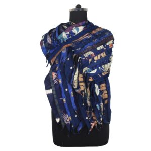 Vintage Recycled Silk Sari 15 Strip Scarf Stole Patchwork Scarves Assorted SC 634