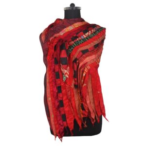 Vintage Recycled Silk Sari 15 Strip Scarf Stole Patchwork Scarves Assorted SC 637