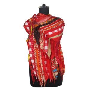 Vintage Recycled Silk Sari 15 Strip Scarf Stole Patchwork Scarves Assorted SC 640