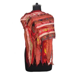 Vintage Recycled Silk Sari 15 Strip Scarf Stole Patchwork Scarves Assorted SC 644