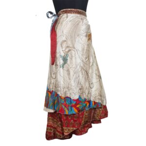 Vintage Silk Magic Wrap Skirt SW2786