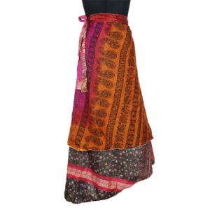 Vintage Silk Magic Wrap Skirt SW2807