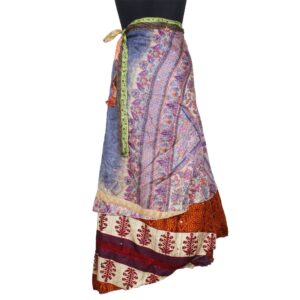 Vintage Silk Magic Wrap Skirt SW2808