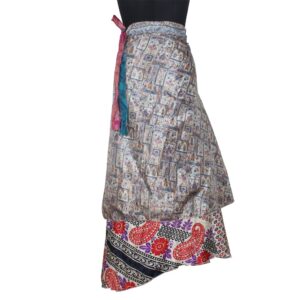 Vintage Silk Magic Wrap Skirt SW2814