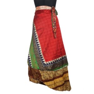 Vintage Silk Magic Wrap Skirt SW2816