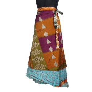 Vintage Silk Magic Wrap Skirt SW2839