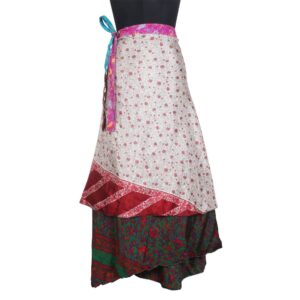 Vintage Silk Magic Wrap Skirt SW2840